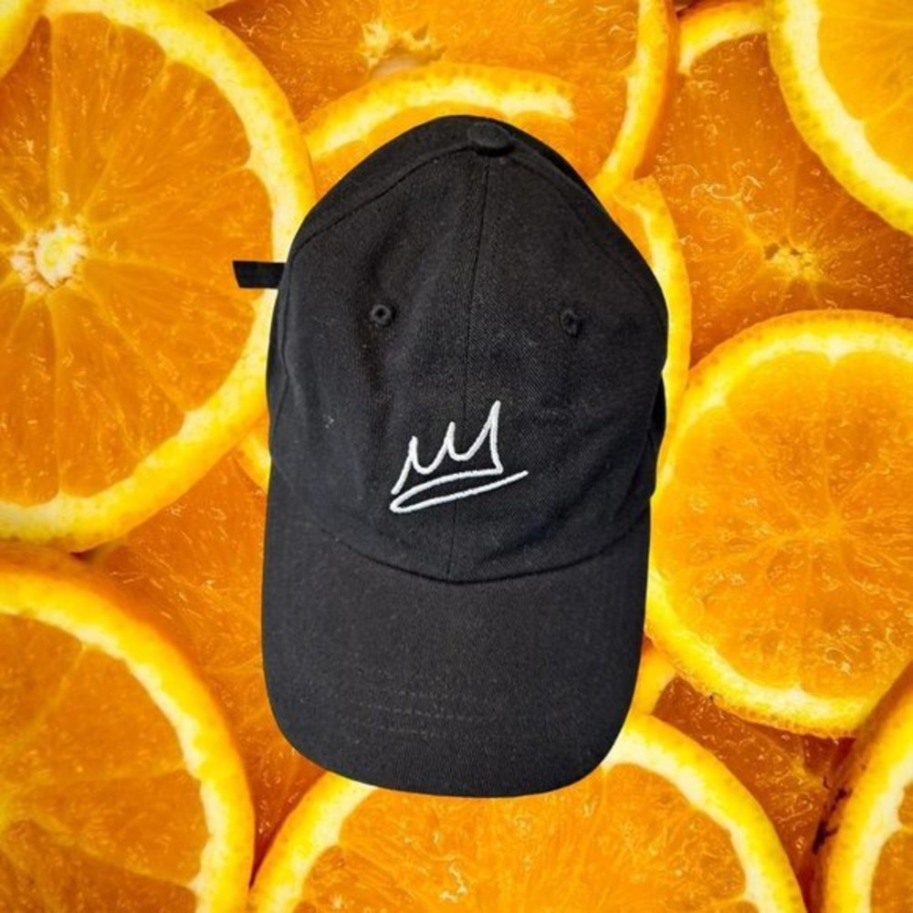 Kings Allure Black Adjustable Hat with Smiley Face on Back